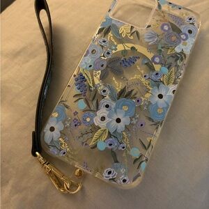 Floral Clear Phone Case with Strap